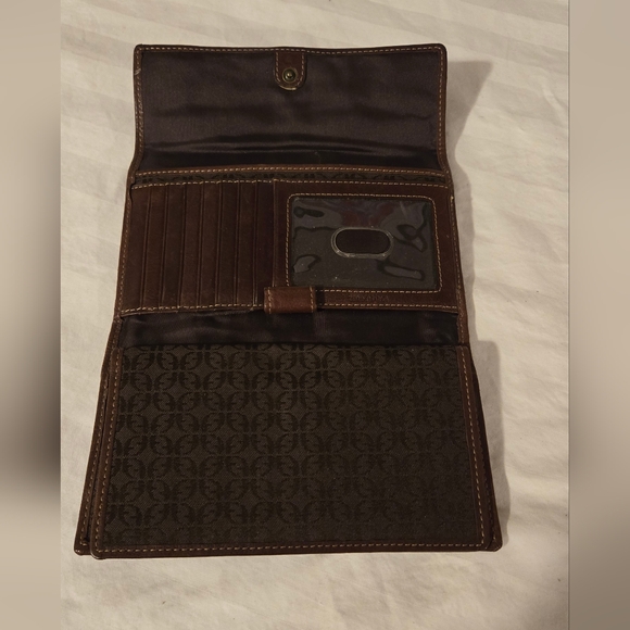 Vintage Fossil Patchwork Trifold Wallet/Checkbook Holder - Picture 5 of 6